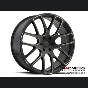 Jeep Custom Wheels (1) - Black Rhino - 22 x 9.5" - Kunene - Matte Black w/ Dark Tint Milled Spokes